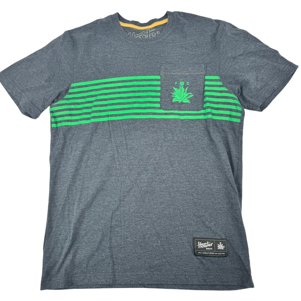 Howler Bros Pocket T-Shirt Mens Medium FC Verde Collection Gray Green